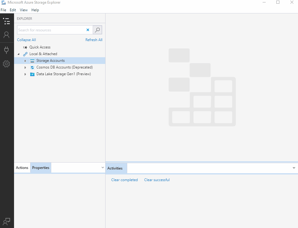 Azure Storage Explorer Authentication